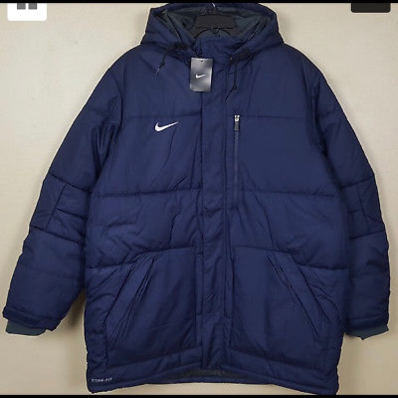 Nike Jackets & Coats | Nike Stormfit Winter Parka Jacket Navy Blue | Poshmark